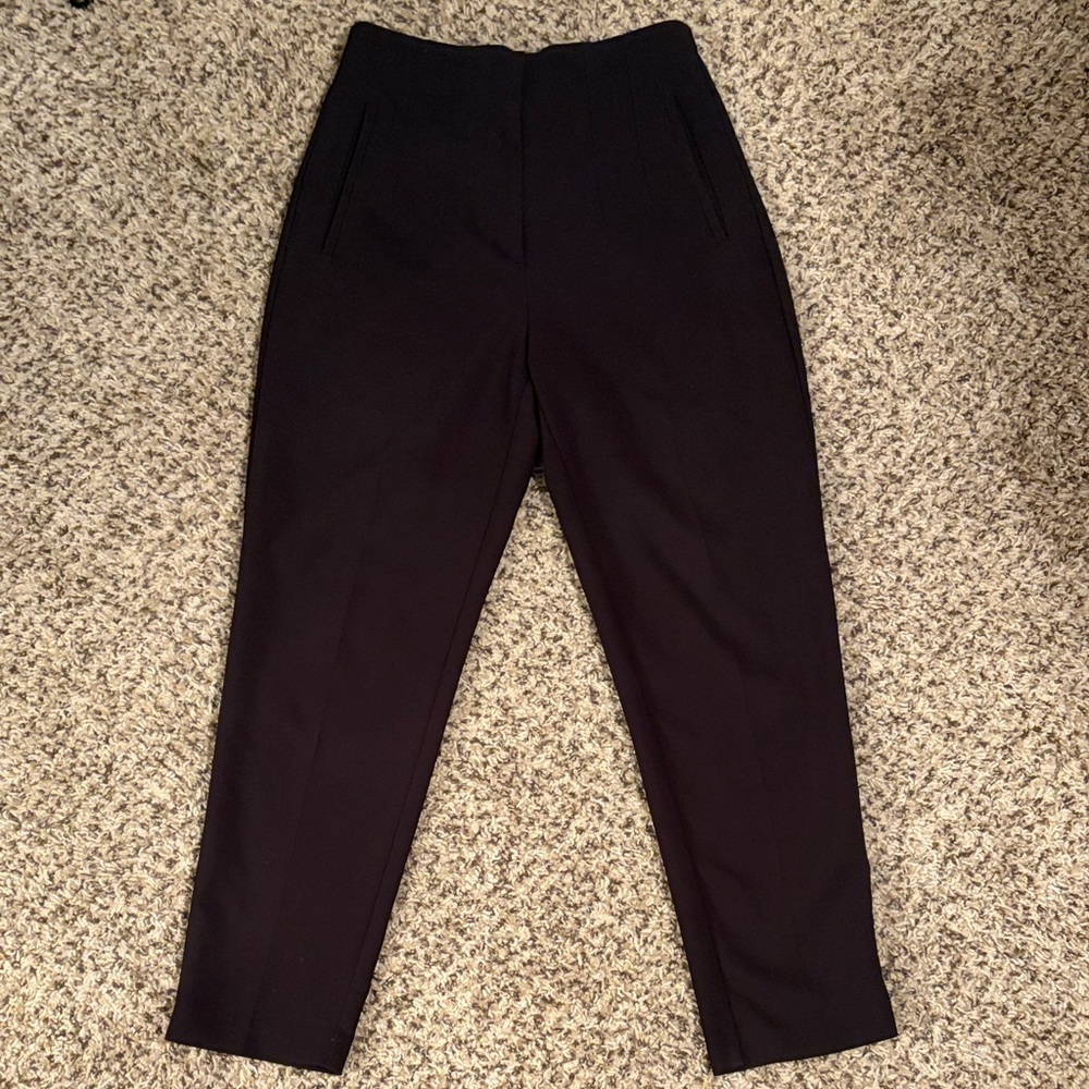 Zara Black High-Waist Trousers